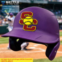 Autocollants 3D en PVC personnalisés pour casque, logo en relief, autocollants 3D en caoutchouc pour casque, patchs thermocollants pour casque de baseball
