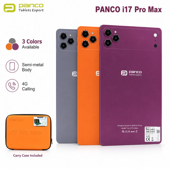 2026 New Wholesale New Tablet Pc Original 10.1 Inch WiFi Panco 17 Pro Max MTK Android 4G Dual SIM Tablet with case Keyboard