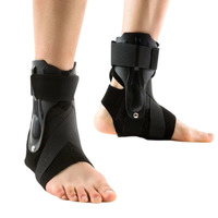 Attelle de cheville élastique noire réglable pour la course et la gym, protection de sécurité pour entorses, support de cheville réglable, protège-cheville