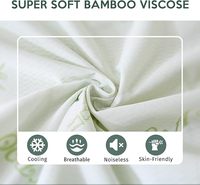 Drap housse en viscose de bambou respirant et rafraîchissant certifié Oeko-tex 100 Protège-matelas imperméable