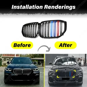 Pour G05 Pré-LCI 2019 2020 2021 2022 2023 Kit de modification de carrosserie avec grille d'admission d'air style M pour pare-chocs avant et ouverture de radiateur - Product Image 2