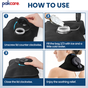 Borsa Ghiaccio Leggera Pieghevole Antiperdita Riutilizzabile Ricaricabile Istantaneamente 49x28cm per Sollievo dal Dolore a Collo, Spalle e Schiena, Impacco Caldo/Freddo Antistress - Product Image 5