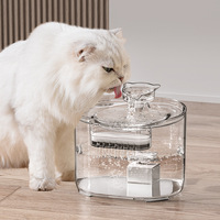 Fontaine à eau pour animaux de compagnie automatique, écologique, ovale, réglable, en plastique, portable, moderne, ultra silencieuse, étanche, pour chiens et animaux