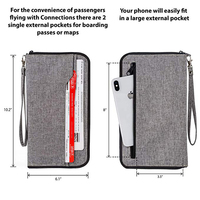 Organisateur de documents de voyage familial haut de gamme, porte-passeport personnalisé avec protection RFID