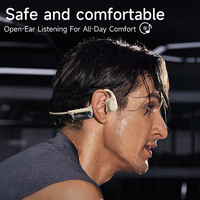 S10 Headset Olahraga Fitness Konduksi Tulang Terbuka Nirkabel Nyaman IPX8 Tahan Air 32GB ENC TWS Earplug LED untuk 5.4