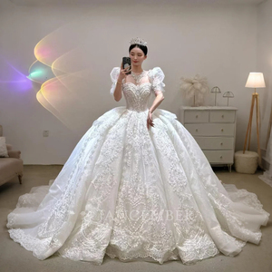 Robe de mariée de style princesse exquise, élégante, avec dos en dentelle, Lsjj59 Jancember - Product Image 1