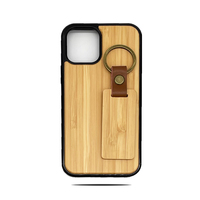 Set Hadiah Kayu Ceri Polos Berukir dan Dicetak, Casing Ponsel Kayu Keras Alami Walnut Bambu untuk iPhone 14 Pro Max