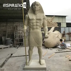 Литая каменная скульптура фабрика по индивидуальному дизайну Древняя египетская статуэтка в натуральную величину египетская статуя