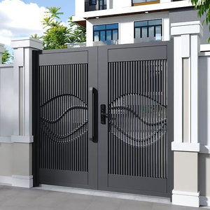 Nouvelle Porte <span class=keywords><strong>de</strong></span> Villa Moderne en Alliage d'Aluminium Écologique et Durable, Clôture <span class=keywords><strong>de</strong></span> Jardin, <span class=keywords><strong>Portail</strong></span> Battant Double Face pour Maisons, Design <span class=keywords><strong>de</strong></span> Portails <span class=keywords><strong>de</strong></span> Maison, Finition Poudrée - Product Image 5
