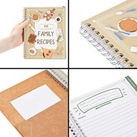 Buku resep keluarga untuk menulis, DIY terikat Spiral membuat buku masak Anda sendiri dengan 90 halaman (kosong di dalam, 6.5x8.2 inci)