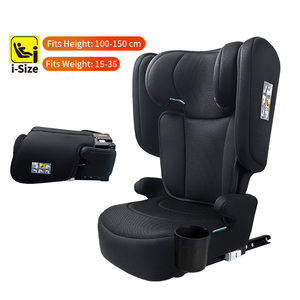 Siège <span class=keywords><strong>rehausseur</strong></span> pour enfants de 3 à <span class=keywords><strong>12</strong></span> ans avec dossier haut, ISOFIX, certifié ECE R129, pliage à un bouton, appuie-tête à 11 positions - Product Image 2