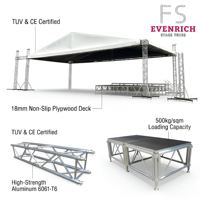 Plataforma de Escenario Modular Plegable de Aluminio Resistente Nf34truss de 290x290 mm para Desfiles de Moda, Bodas, Conciertos, Iluminación, Alquiler para Eventos