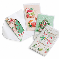 Tarjetas de Felicitación Navideñas Personalizadas, Tarjetas de Papel 3D Pop-up con Sobre, Logotipo Personalizado, Tarjetas de Regalo Navideñas para Negocios, Venta al Por Mayor
