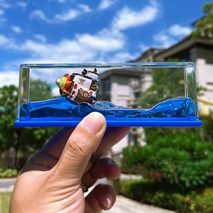 1 PIÈCE Figurine de bateau de collection One Piece Fluid <span class=keywords><strong>Drift</strong></span> Bottle Ship <span class=keywords><strong>Anime</strong></span> Going Merry Thousand Sunny Jouets Cadeau d'anniversaire pour enfants - Product Image 1