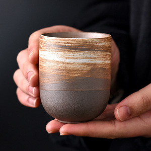 MSH fatto a mano 150ml in gres dorato dorato Espresso <span class=keywords><strong>tazza</strong></span> da degustazione per la casa - Product Image 4