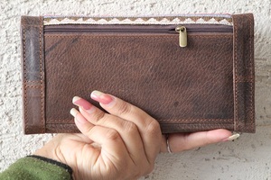 Billeteras de cuero de grano completo, carteras de cuero Jacquard - Product Image 5