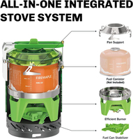 Étoile fixe X2 sac à dos Camping réchaud système extérieur Propane aluminium Camp équipement de cuisson Portable Pot JetBoil style cuisinière