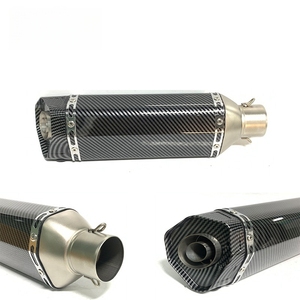 Silenciador de Motocicleta Personalizado con Tubo de Escape Hexagonal de Fibra de Carbono, Universal y Resistente a Altas Temperaturas - Product Image 2