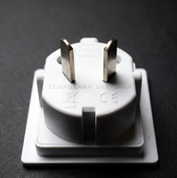 Adaptador de Viaje Universal con Enchufe Estadounidense/Australiano a Enchufe Británico para Laptop, 10A/250V, Diseño Compacto