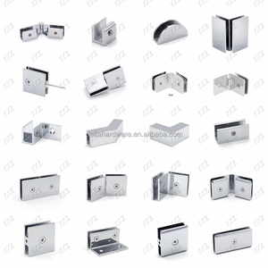KKZ Chrome poli 70mm 90mm profil carré en <span class=keywords><strong>laiton</strong></span> massif robuste verre de douche à 90 degrés pince fixe <span class=keywords><strong>bride</strong></span> montage mural - Product Image 6