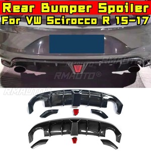 สปอยเลอร์กันชนหลังรถยนต์ ชิ้นส่วนตกแต่งสำหรับ VW Scirocco R 2015-2017 ฝาครอบป้องกันกันชน อุปกรณ์ตกแต่งรถยนต์ - Product Image 3