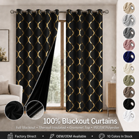 Rideaux occultants unis à œillets, haute occultation, en polyester, 132x214cm, pour chambre et salon, vente en gros