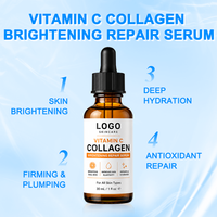 Sérum Visage Vitamine C & E Marque Blanche 30ml Acide Ascorbique Naturel Collagène Acide Hyaluronique Éclaircissant Anti-Âge Soin de la Peau