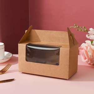 Caja de Cartón para Pastel con <span class=keywords><strong>2</strong></span> Orificios, Cajas de Embalaje para Cupcakes de Cumpleaños y Bodas con Ventana - Product Image 5