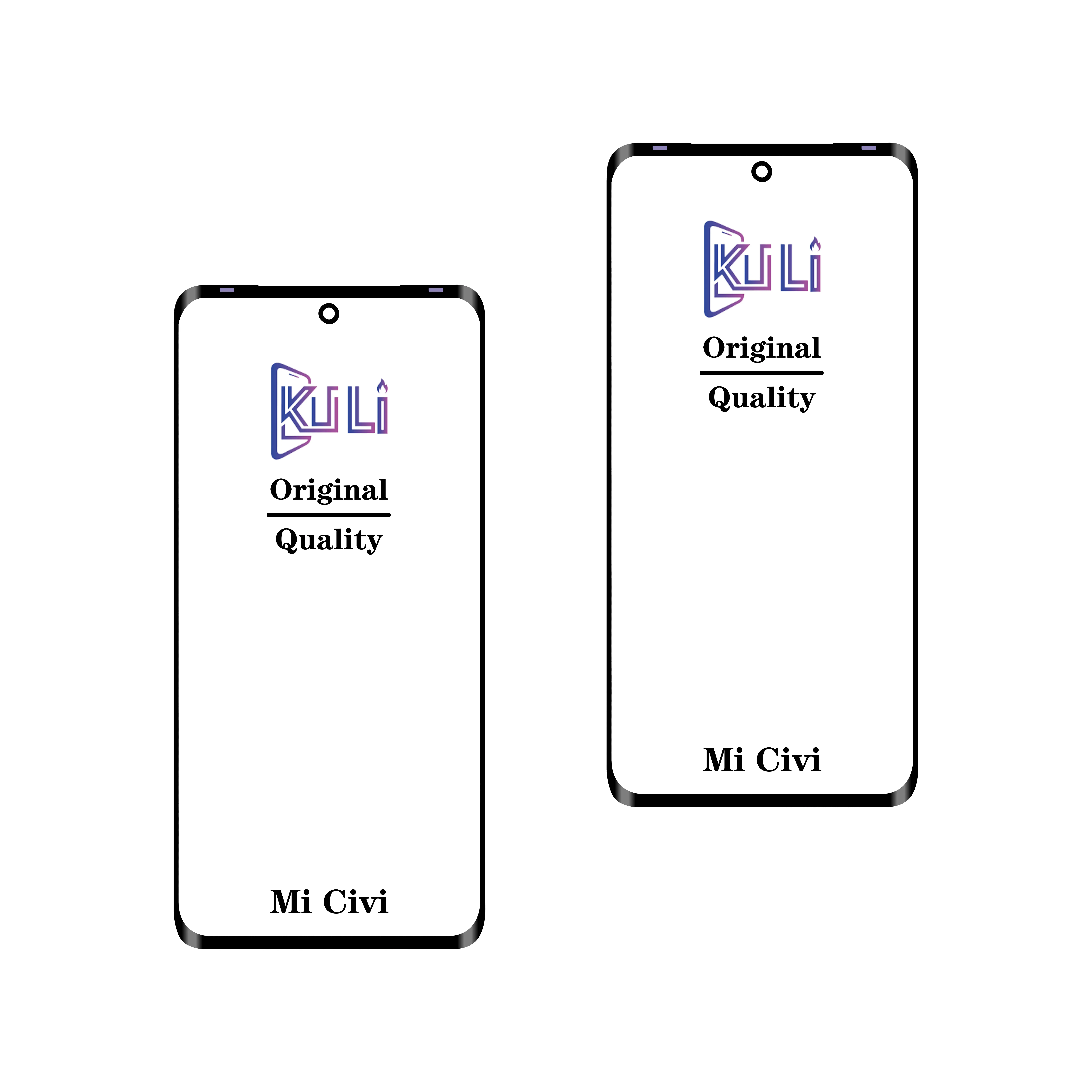 KULI For Xiaomi 2 in 1 Glass With Oca For Edge Curved Lcd Screen Repair Front Panel Replacement
