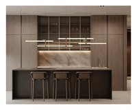 Ensemble de meubles de cuisine sur mesure, design modulaire moderne, tout-en-un, pour villa