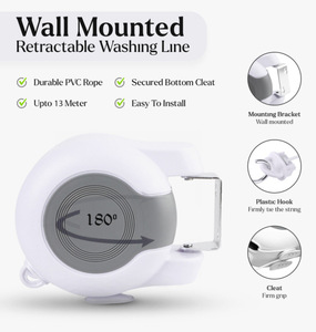 Tendedero Retráctil de 13 m para Colgar Ropa en Exteriores, Tendedero de Doble Nivel para Interiores y Exteriores - Product Image 4