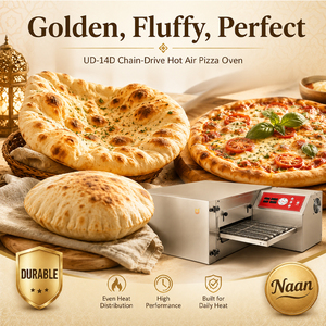 <span class=keywords><strong>Four</strong></span> à pizza à air chaud de 14 pouces, machine à cuire les pizzas électrique à convoyeur pour pizza, naan, pita, pain plat, restaurant commercial - Product Image 3