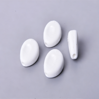 Embouts de cordon ovales en plastique blanc lisses en forme de goutte d'eau pour capuches, pantalons et sacs