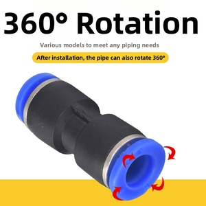 Unión Recta de PU <span class=keywords><strong>PUC</strong></span> 8-Equal Union-8mm, Conector Neumático de Plástico para Manguera Flexible, Conexión Rápida Completa - Product Image 5
