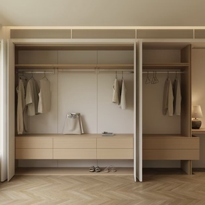 Armario Empotrado Moderno de Madera de Nogal de Alta Gama BALOM para Dormitorio, con Cajones de Cierre Suave, Color y Tamaño Personalizados, Fabricación OEM - Product Image 2