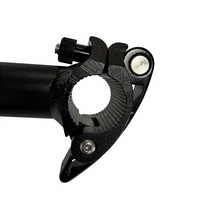 Custom Sand Black D-AL-001 Single Straight Extension Tube In-Line Handlebar Stem Riser untuk Sepeda Lipat E-Bike OEM ODM