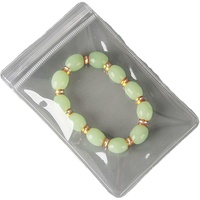 Sac de rangement de boucles d'oreilles en PVC transparent sac de bijoux anti-poussière et anti-oxydation avec fonction auto-scellante pour l'emballage de collier