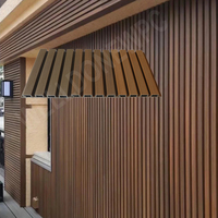 Prix d'usine Extérieur et intérieur Persiennes murales en bois composite imperméable Panneaux muraux décoratifs extérieurs en bois composite