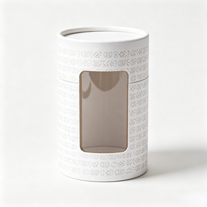 Custom Cylinder Paper <b>Box</b> With Clear Display Window Kraft Tube Custom Logo For Coffee Bean Retail Cafe <b>Gift</b> Daily Packaging - Product Image 5
