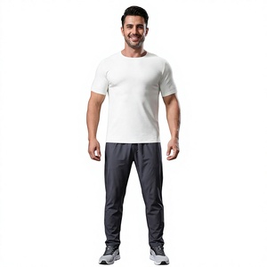 Outdoor Training High-Elastic Side Split <b>Plain</b> <b>Tshirt</b> for Printing <b>Tshirts</b> Wholesale Blank Tee Shirt - Product Image 1