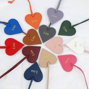 QY Arabic Heart Shape Leather Keychain <b>Bag</b> Charm Creative Car <b>Key</b> <b>Ring</b> Pendant Accessories for Women Handbags - Product Image 4