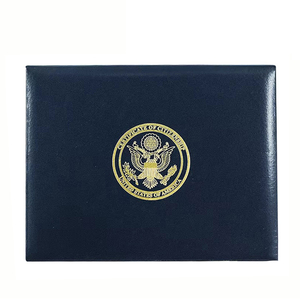 Stamped Logo <strong>A4</strong> Graduation Certificate <strong>Cover</strong> Folder Diploma Holder <strong>with</strong> Moire Page Printing <strong>Filing</strong> Products - Product Image 5