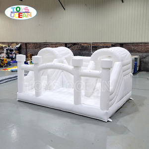 White Double Slide <strong>Inflatable</strong> Bounce House Castle for Wedding Kids Party PVC Jumping <strong>Bouncer</strong> with Slide for Events Rental - Product Image 4