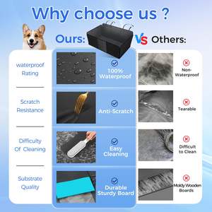 2025 nueva funda de asiento de coche de perro duradera de cuero PU fondo duro impermeable a prueba de arañazos antideslizante hamaca para perros para vehículos XL - Product Image 6