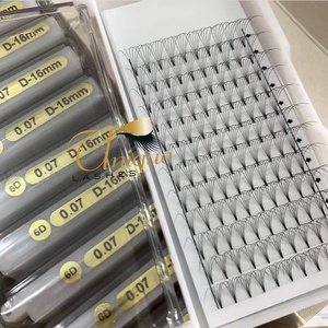 2D 3D 4D 5D 6D 7D Tige courte 0.07 Ventilateurs d'extension de cils Premade Volume Fan Lashes Heat Bonded Eyelash Extensions - Product Image 1