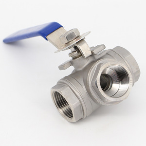 Válvula de Bola de Tres Vías Tipo L de Acero Inoxidable 304 Q15F-16PT con Conexión Roscada y Sellado Suave - Product Image 4