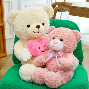 Orsacchiotti di Peluche Personalizzati con Papillon, Orsetti Rosa con Cuore Rosso, Bambole di Stoffa, Regali per San Valentino - Product Image 3