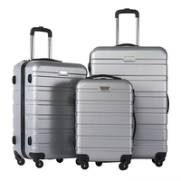 Ensembles de Bagages de Voyage Personnalisables à 360 Degrés avec Poignée Télescopique en Fer, 20/24/28 Pouces, Idéaux pour les Longues Vacances