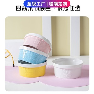 Cat Feeding Bowls Double Elevated Stainless Steel <b>Frame</b> For Cats Food And Water Bowl Set - Product Image 3