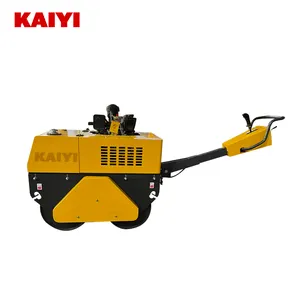 High Quality Hand Push Mini Double Drum Vibratory Walk Behind Road Roller Compactor Suppliers